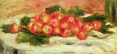 Fragole su una tovaglia bianca da Pierre Auguste Renoir